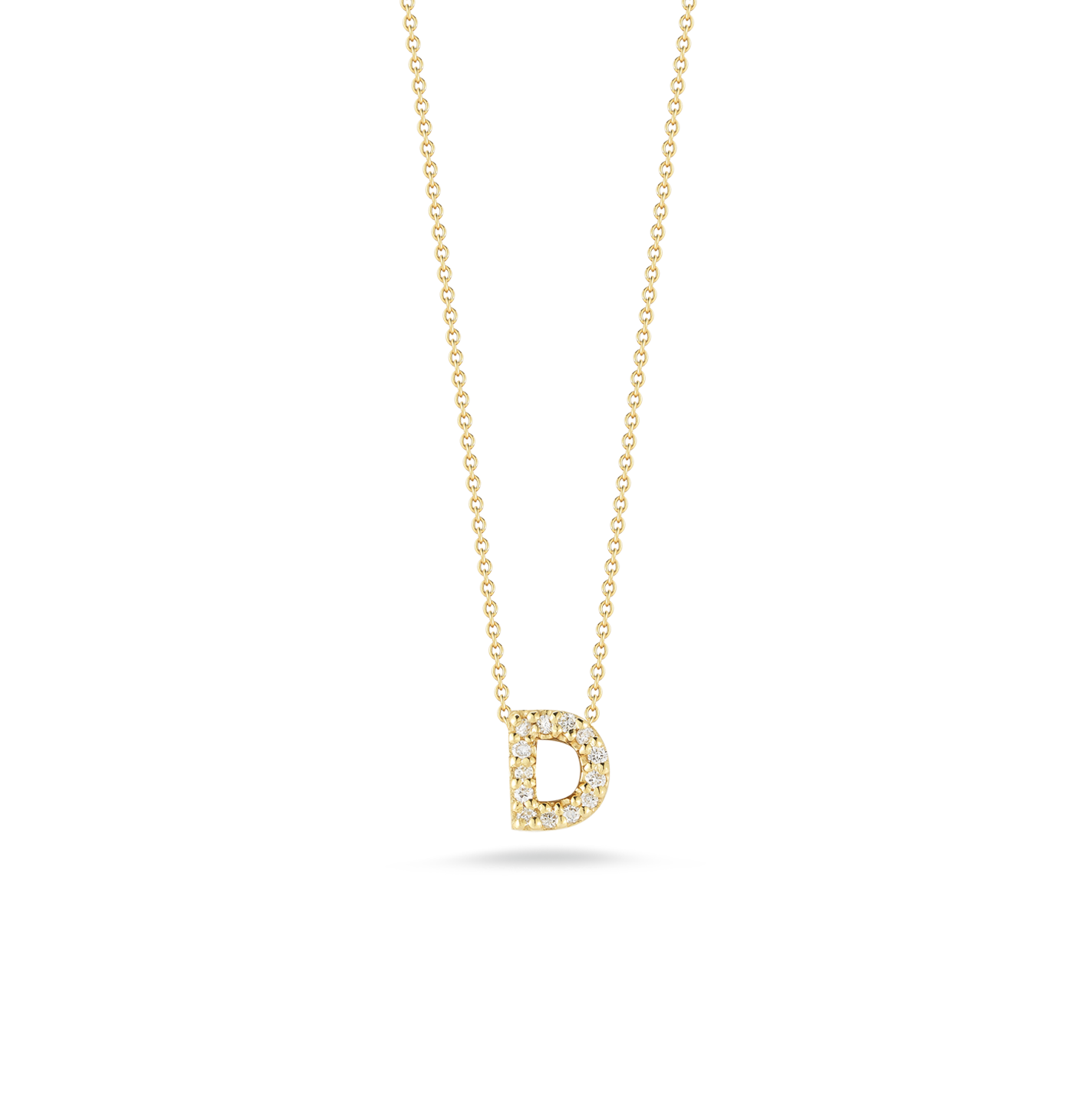 Roberto Coin Tiny Treasures Yellow Gold "Love Letter" Initial Pendant